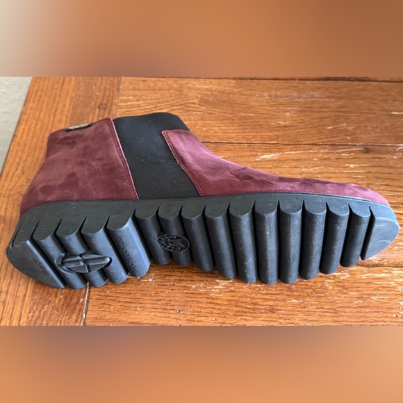 Mephisto Lyana Ankle Boots W Sz.11 Wine Nubuck Leather Comfort Chelsea Boots - Picture 14 of 14